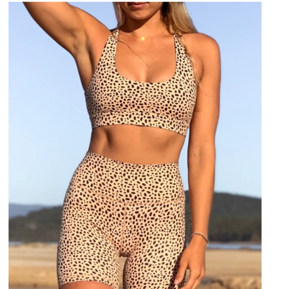 Kavala Collective Cheetah Balian Crop Bra Top